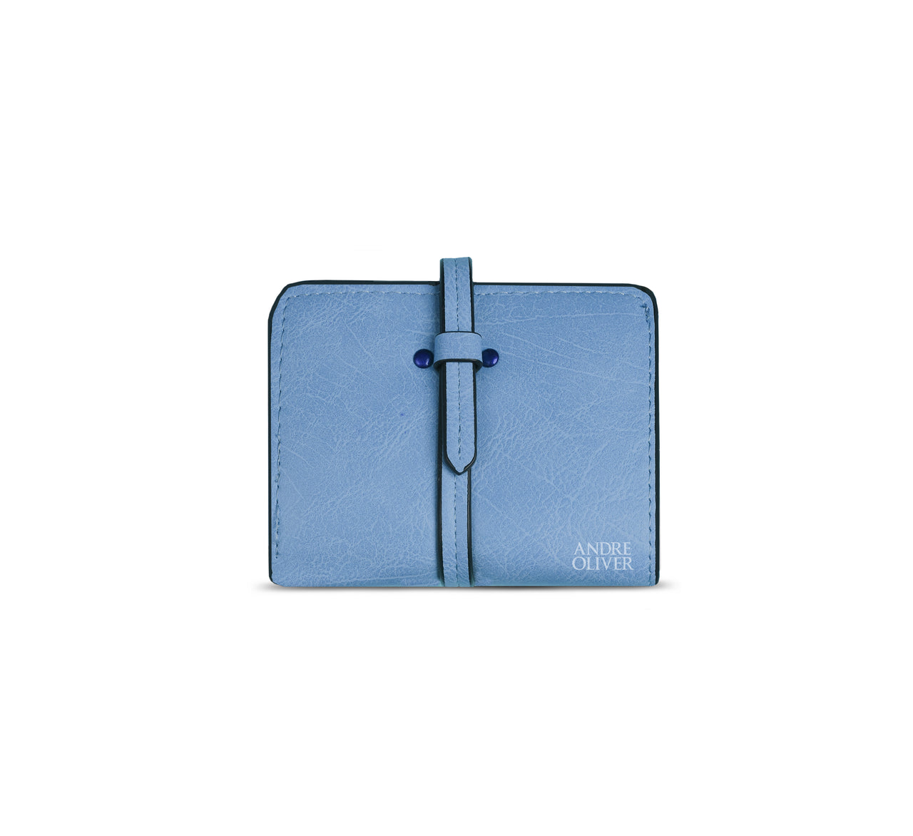 Foldover Flap Wallet in Blue